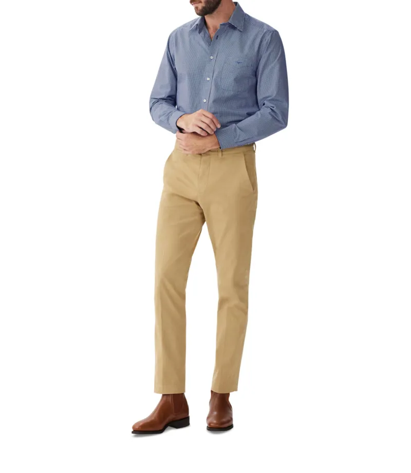 RM Williams Collins Shirt Navy White-2